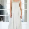 MIXED BRANDS - Long V-neck Dress - Sand Online