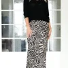 MIXED BRANDS - Long Zebra Skirt Hot