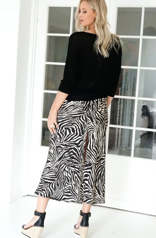 MIXED BRANDS - Long Zebra Skirt Hot