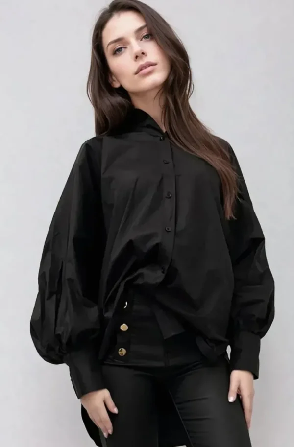 MIXED BRANDS - Longer Shirt 3257 - Black Outlet