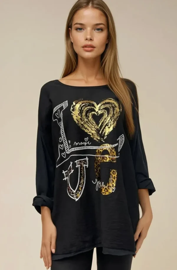 MIXED BRANDS - Love top 75109 - Black Best