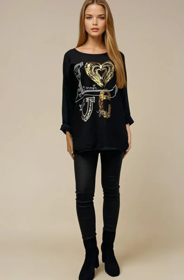 MIXED BRANDS - Love top 75109 - Black Best