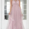 MIXED BRANDS - Maxi dress tulle 92920 - Pink Discount