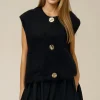 MIXED BRANDS - Mohair Sweater three buttons 28012 - Black Sale