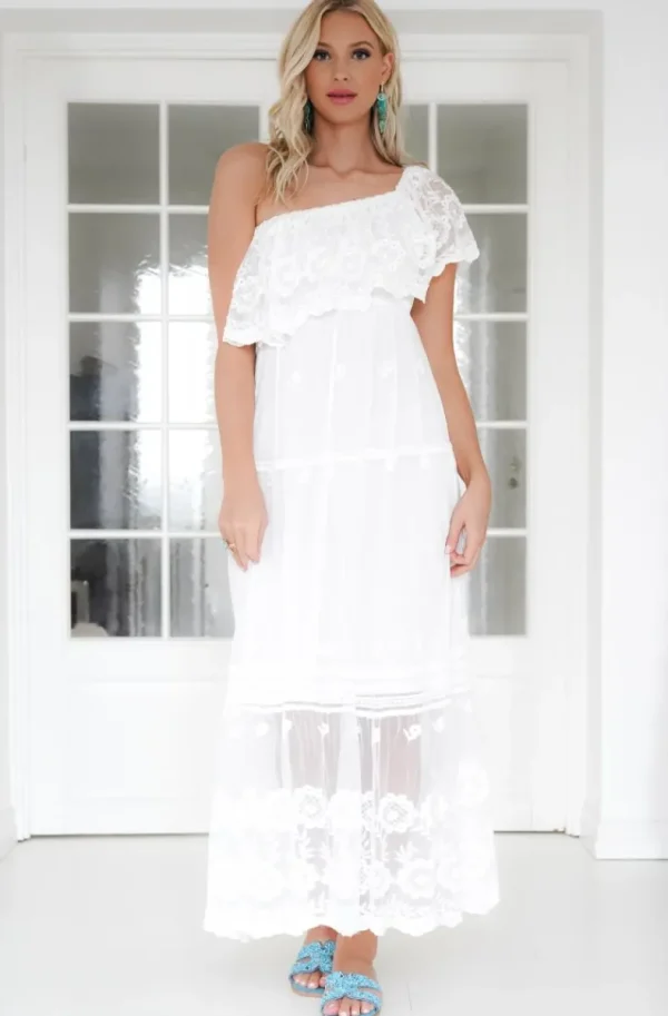 MIXED BRANDS - Offshoulder Maxi Dress L172 - White Fashion