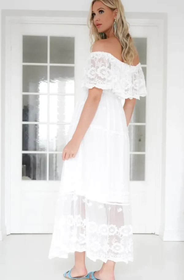 MIXED BRANDS - Offshoulder Maxi Dress L172 - White Fashion