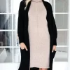 MIXED BRANDS - Oversized knit cardigan with pockets 1158 - Black Outlet