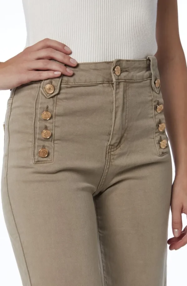 MIXED BRANDS - Pant cotton with buttons 8053 - Beige Clearance