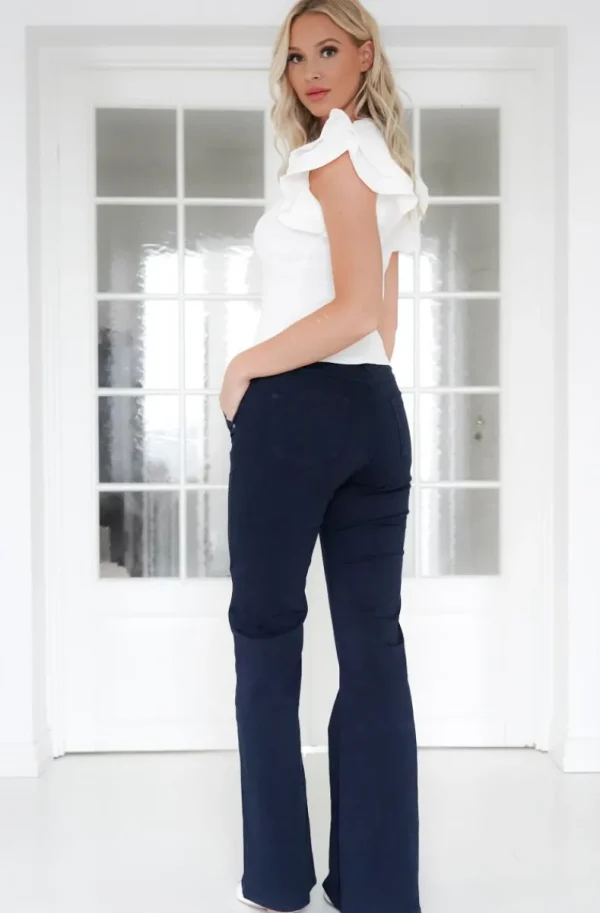 MIXED BRANDS - Pant Cotton Flare 8056 - Blue New