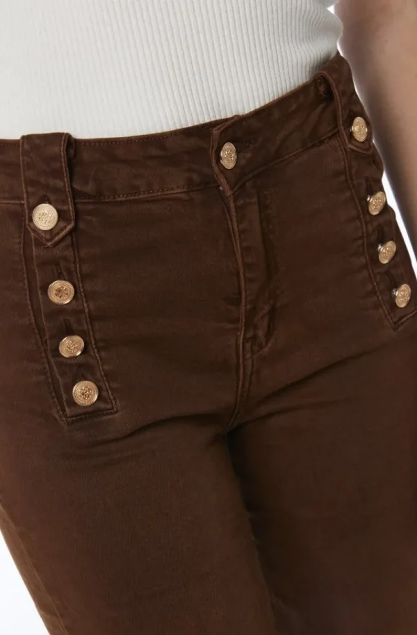 MIXED BRANDS - Pant cotton with buttons 8053 - Choco Best