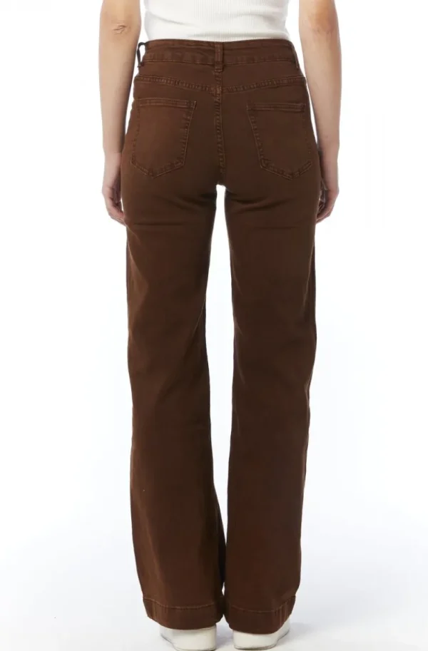 MIXED BRANDS - Pant cotton with buttons 8053 - Choco Best