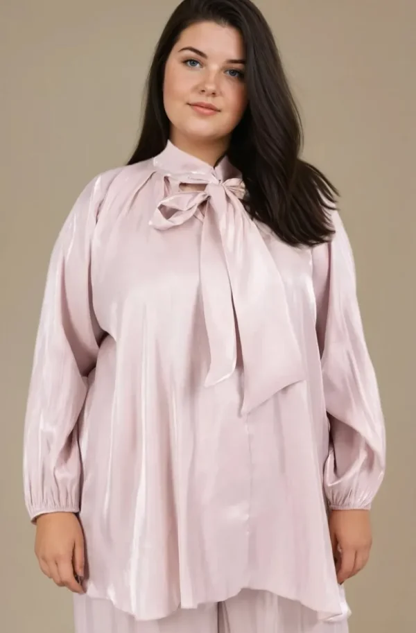 MIXED BRANDS - Plus size Blouse 6050 - Rose Clearance