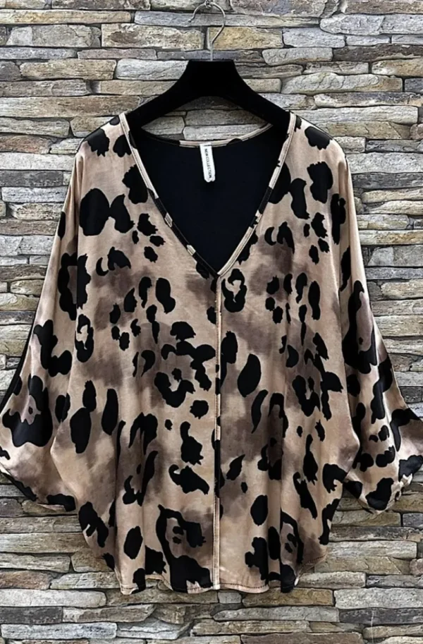 MIXED BRANDS - Polene Blouse 7889 - Champagne Leo Fashion