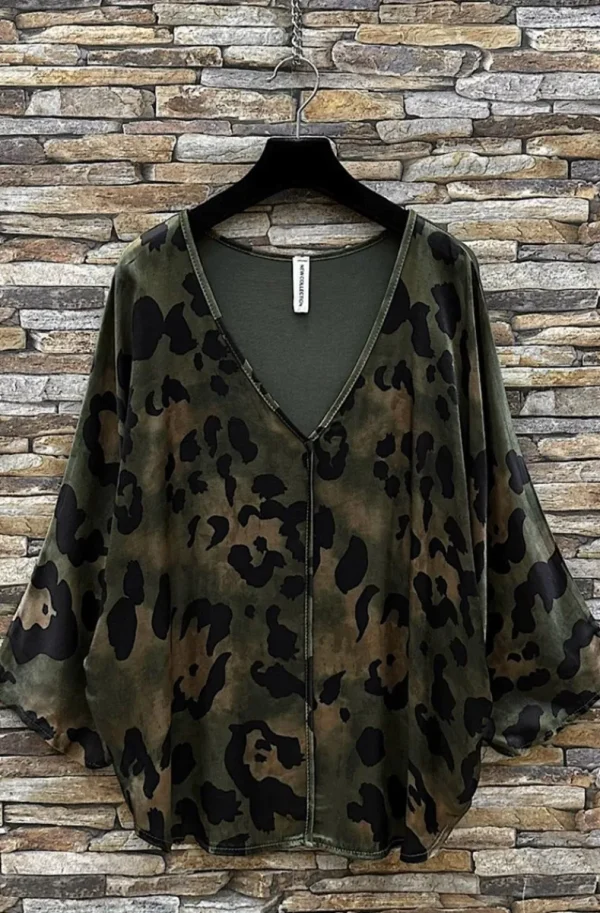 MIXED BRANDS - Polene Blouse 7889 - Khaki Leo Outlet