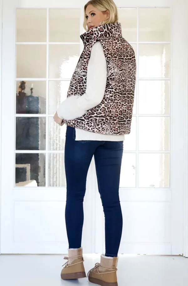 MIXED BRANDS - Quilted Vest 2363 - Camel Leo Sale