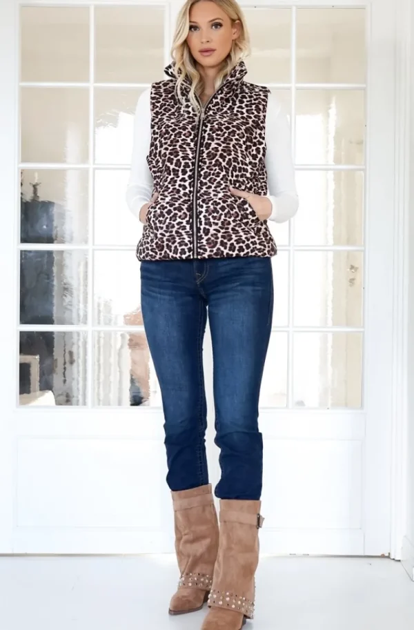 MIXED BRANDS - Quilted Vest 2363 - Beige Leo Best