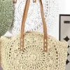 MIXED BRANDS - Round Crochet Bag 1349 - Natural Fashion