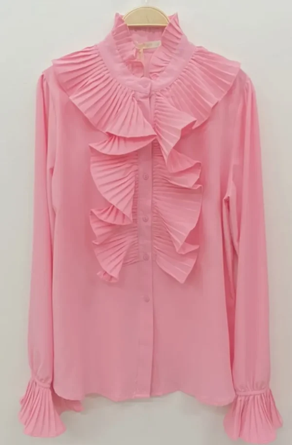 MIXED BRANDS - Ruffle Blouse 8497-2003 - Pink Outlet