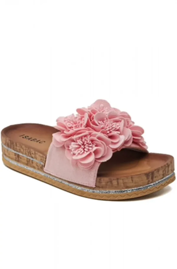 MIXED BRANDS - Sandal with flower 2331 - Pink Clearance