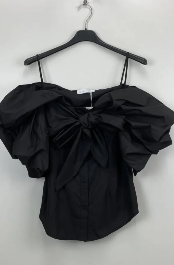 MIXED BRANDS - Shirt with Bow 34633 - Black Fashion
