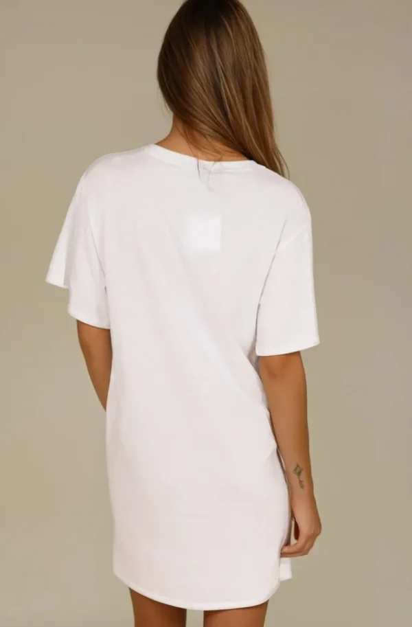 MIXED BRANDS - Tshirt dress 1232 - White Fashion