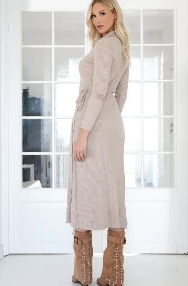 MIXED BRANDS - Wrap Dress 7007 - Fango Chiaro New
