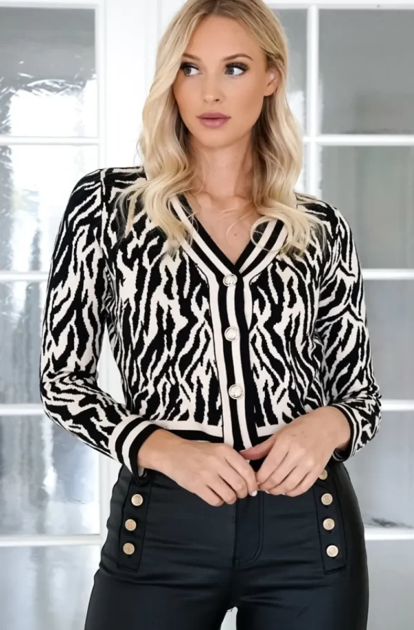 MIXED BRANDS - Zebra cradigan 285 New