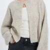 NORR - Hazina kint cardigan - Beige Melange Clearance