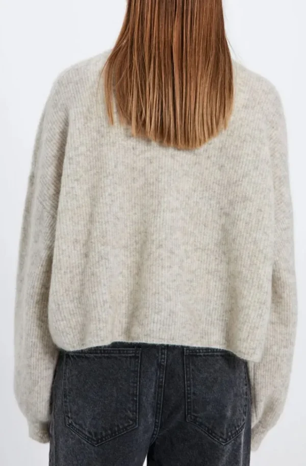 NORR - Hazina kint cardigan - Beige Melange Clearance