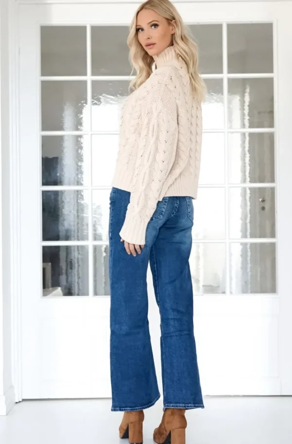 NORR - Thea Knit Top - Beige Clearance