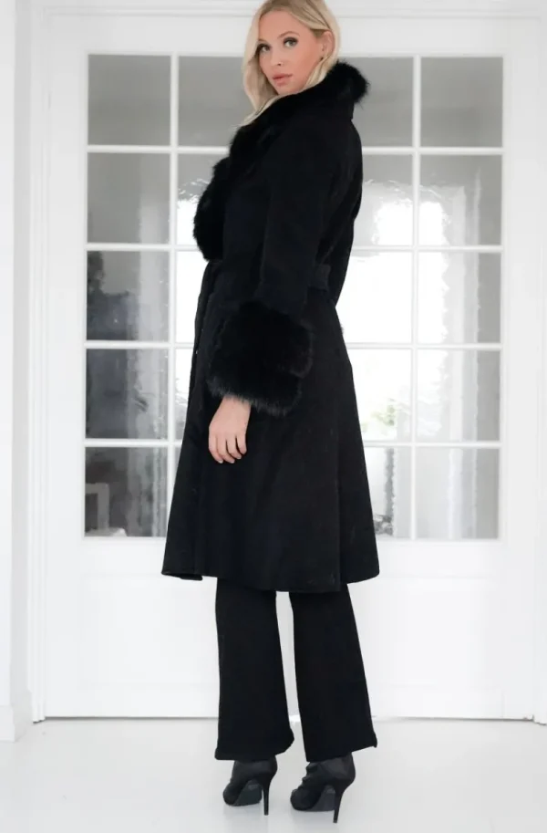 PLAIN VANILLA - Amazing coat with Faux fur Details - Black Best