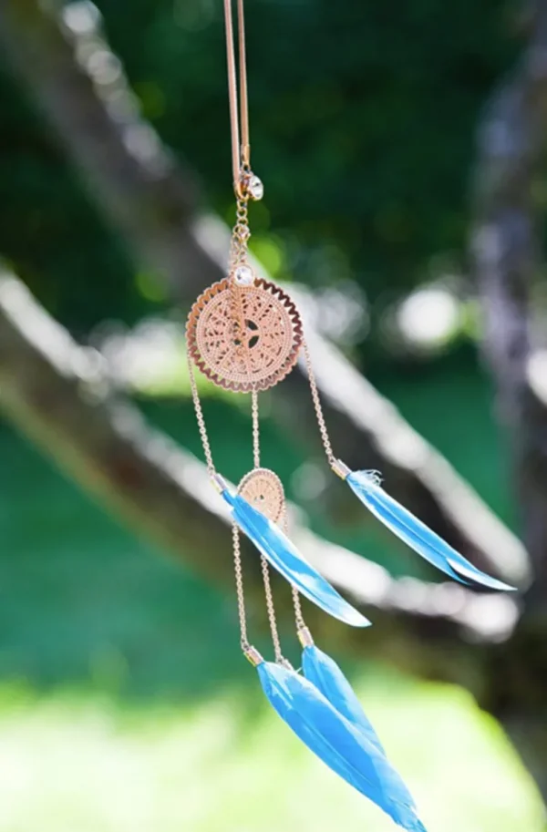 PLAIN VANILLA - Dreamcatcher Necklace - Rose Turkos Online