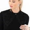 PLAIN VANILLA - Fake Collar Large Lace Black C006 Discount