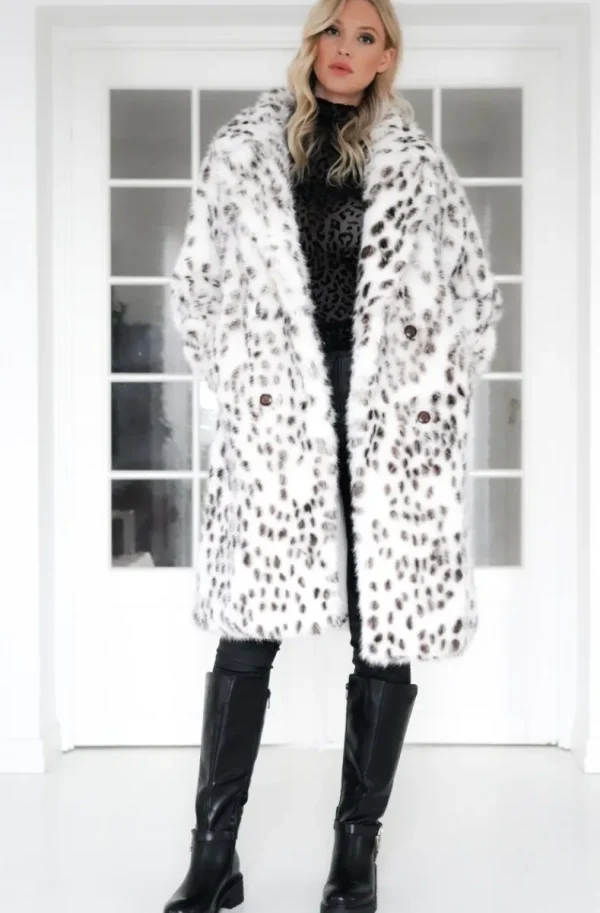 PLAIN VANILLA - Long Faux Fur Leo Coat Sale