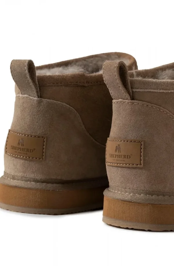 SHEPHERD OF SWEDEN - Dam Kim Låga Fårskinnsboots Stone Outlet