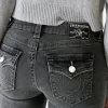 TRUE RELIGION - Becca Mid Rise Bootcut Flap - Charcoal Best