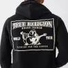 TRUE RELIGION - Big T Zip Hoodie - Black Sale