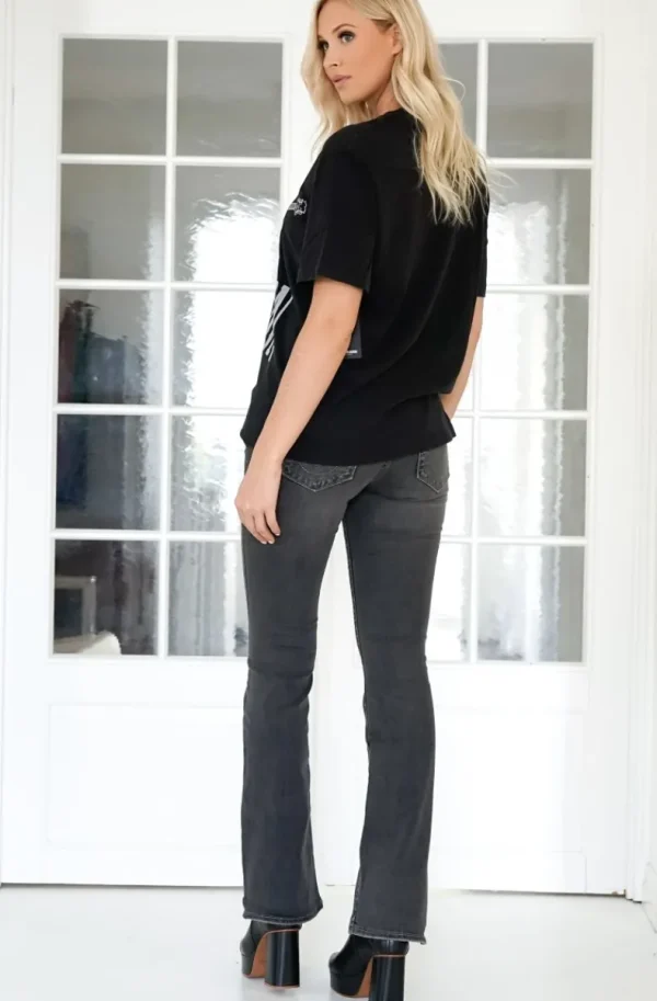 TRUE RELIGION - Crackle Vintage Tee - Jet Black Clearance