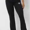 TRUE RELIGION - Horseshoe Foldover Terry Pants - Jet black Clearance