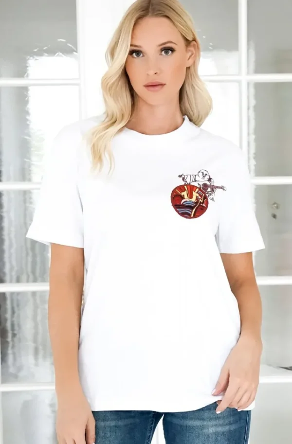 TRUE RELIGION - Patch Short Sleeve Tee - White New