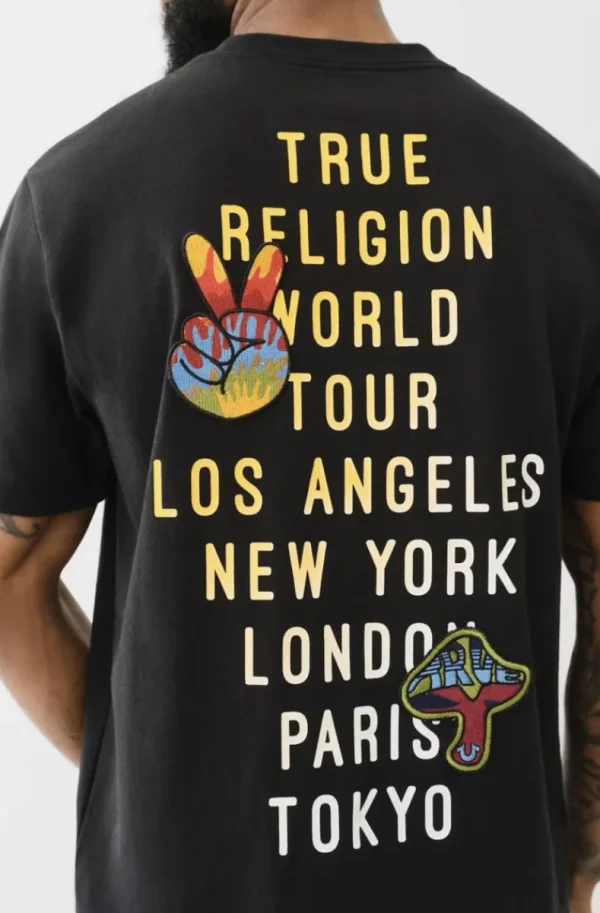 TRUE RELIGION - Patch Short Sleeve Tee - Black Discount