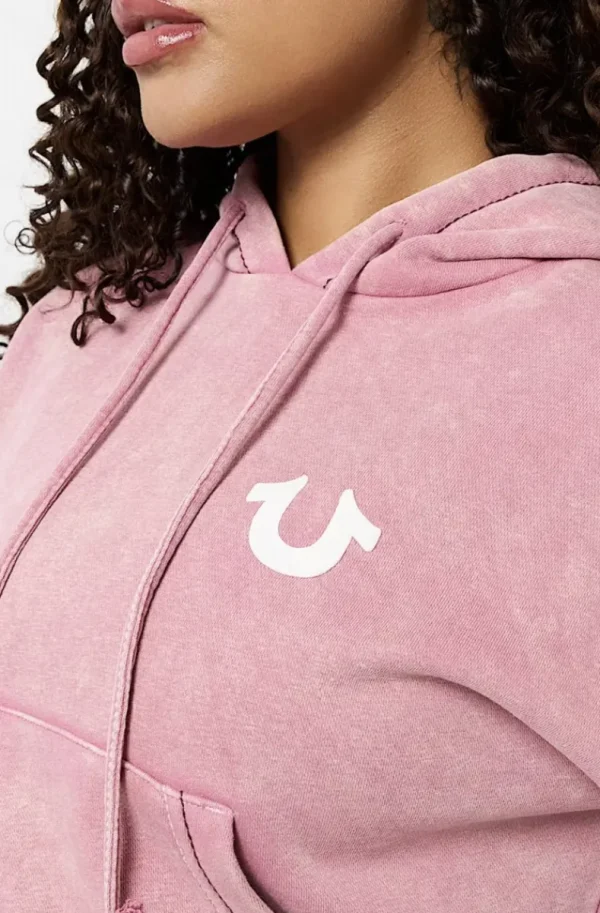 TRUE RELIGION - Washed old mutli srs Hoodie - Heather Rose Sale