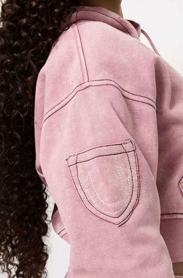 TRUE RELIGION - Washed old mutli srs Hoodie - Heather Rose Sale