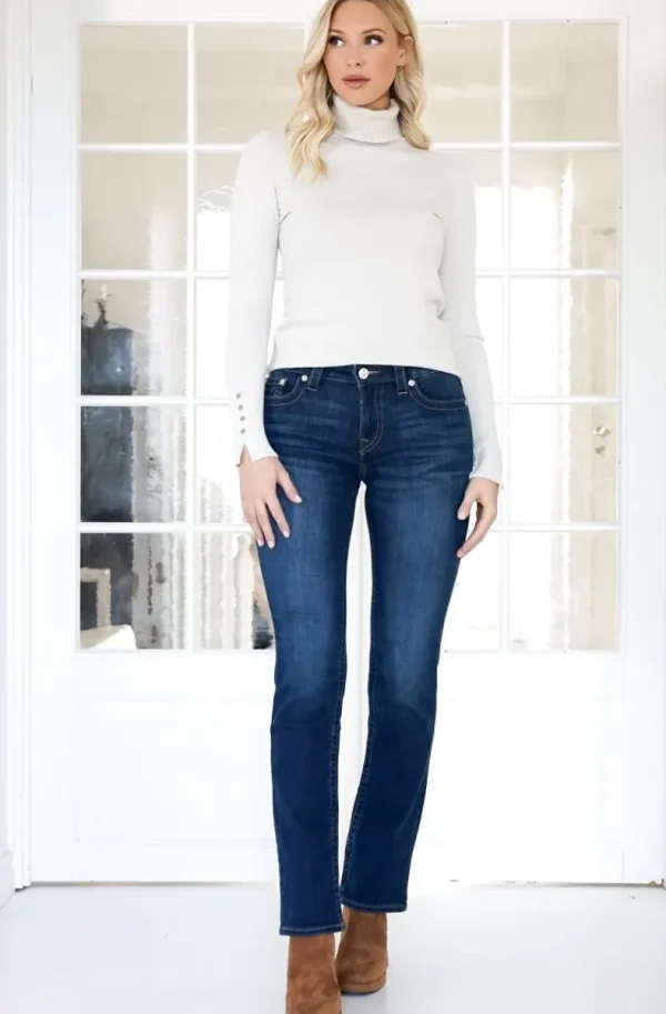 TRUE RELIGION -Billie Midrise Straight - Indigo Upgrade Sale